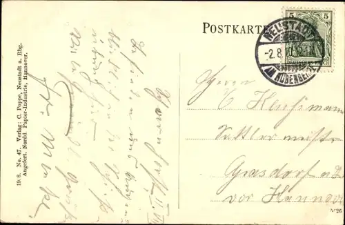 Ak Neustadt am Rübenberge in Niedersachsen, Alte Leinebrücke, Häuser