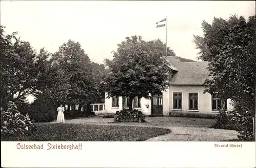 Ak Steinberghaff Steinberg in Schleswig Holstein, Strand-Hotel