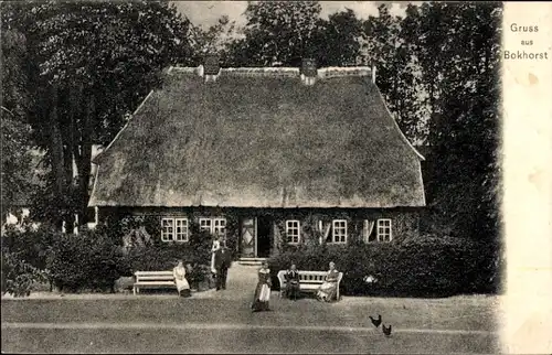 Ak Bokhorst in Holstein, Wohnhaus, Hausbewohner
