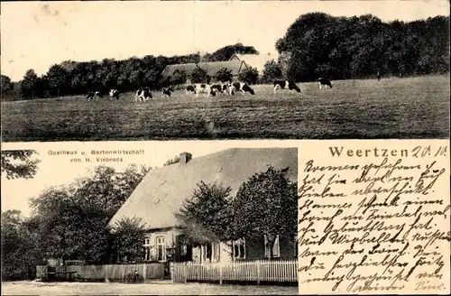 Ak Weertzen Heeslingen Niedersachsen, Gasthaus, Gartenwirtschaft H. Viebrock