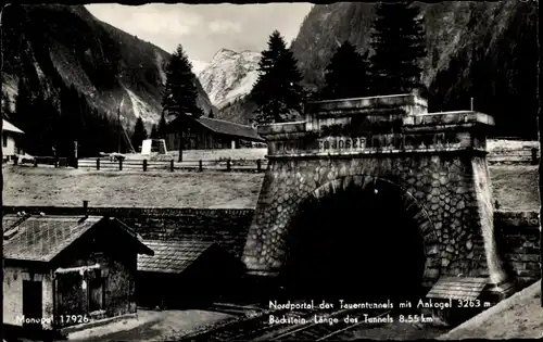 Ak Böckstein Bad Gastein in Salzburg, Nordportal des Tauerntunnels