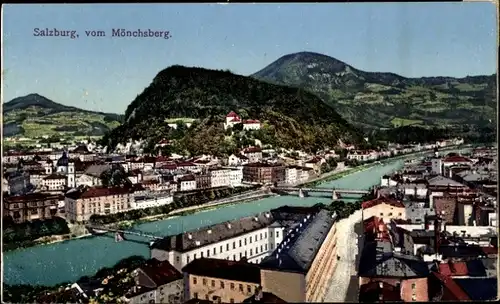 Ak Salzburg in Österreich, Blick vom Mönchsberg