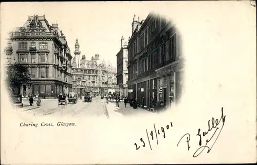 Ak Glasgow Schottland, Charing Cross
