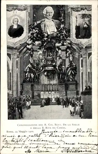 Ak Roma Rom Lazio, Heiligsprechung in der Kirche