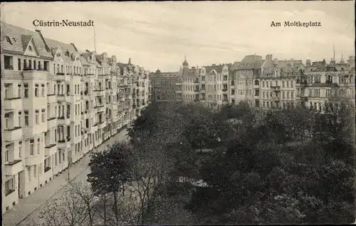 Ak Kostrzyn nad Odrą Cüstrin Küstrin Ostbrandenburg, Neustadt, Moltkeplatz