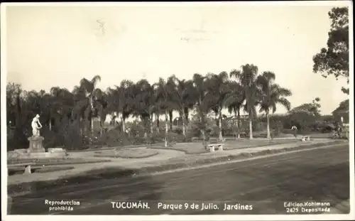 Ak Tucumán Argentinien, Gartenanlagen