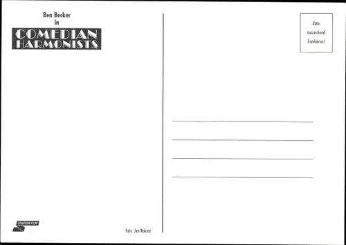 Ak Schauspieler Ben Becker, Portrait, Zigarette, Comedian Harmonists