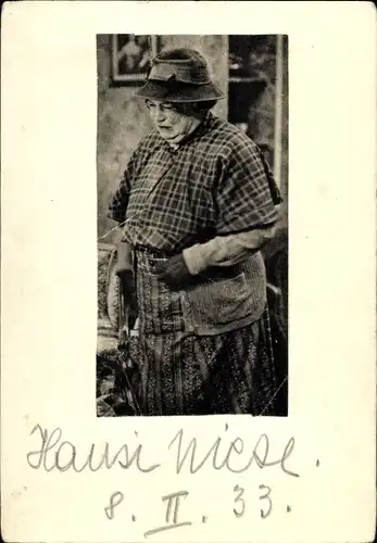 Ak Schauspieler Hansi Niese, Portrait, Autogramm, Stummfilm