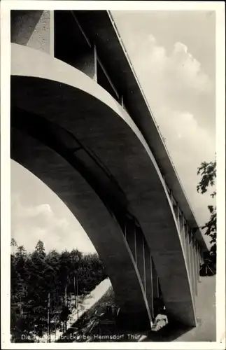 Ak Hermsdorf in Thüringen, Teufelstalbrücke