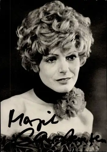 Ak Schauspieler Margit Carstensen, Portrait, Autogramm, Die bitteren Tränen der Petra von Kant