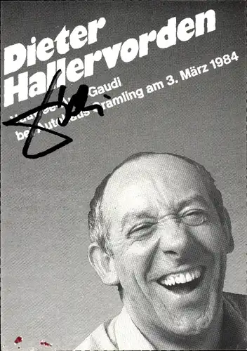 Ak Schauspieler Dieter Hallervorden, Portrait, Autogramm