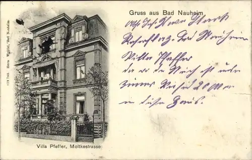 Ak Bad Nauheim in Hessen, Villa Pfeffer, Moltkestraße