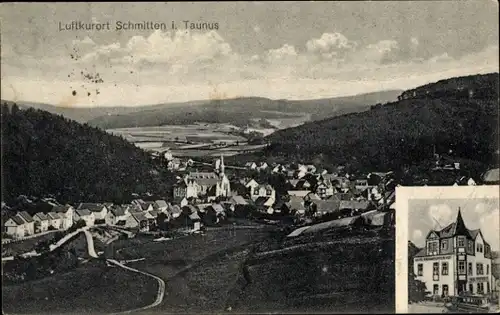 Ak Schmitten im Taunus Hessen, Gesamtansicht, Hotel Frankfurter Hof