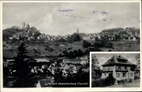 Ak Oberreifenberg Schmitten im Taunus Hessen, Gesamtansicht, Pension Café Voss