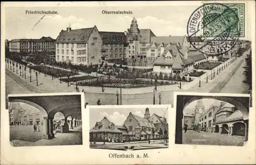 Ak Offenbach am Main Hessen, Friedrichschule, Oberrealschule