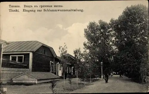 Ak Tinaki Russland, Schlammheilstätte, Eingang zur Schlammwannenabteilung