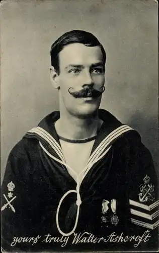 Ak Walter Ashcroft, britischer Seemann, Matrose, Orden