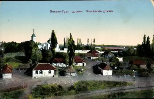 Ak Wladikawkas Russland, Grusinische Heerstraße, Ortsansicht