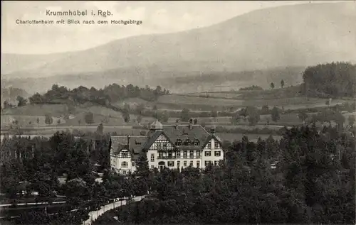 Ak Karpacz Górny Brückenberg Krummhübel Riesengebirge Schlesien, Charlottenheim, Hochgebirge