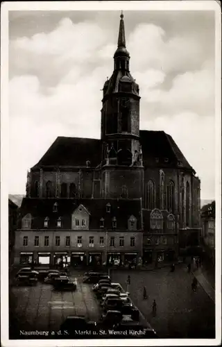 Ak Naumburg an der Saale, Markt, Sankt-Wenzel-Kirche