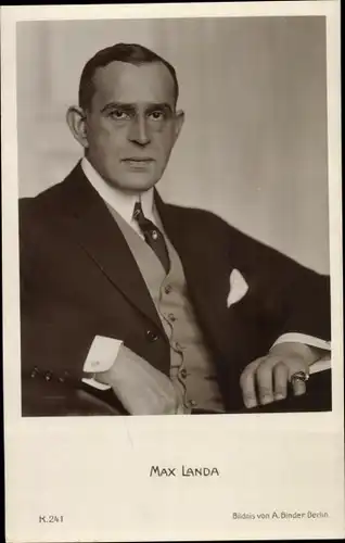 Ak Schauspieler Max Landa, Portrait