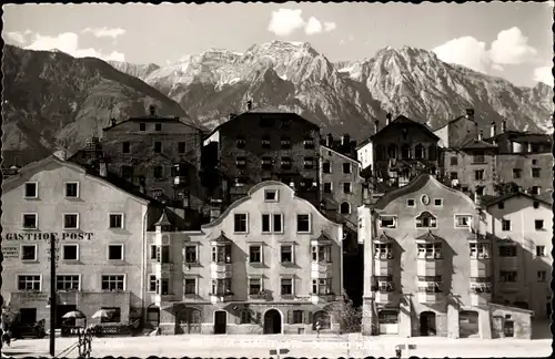 Foto Ak Hall in Tirol, Unterer Stadtplatz, Gasthof Post