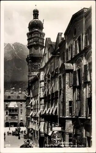 Ak Innsbruck Tirol, Stadtturm, Goldenes Dachl