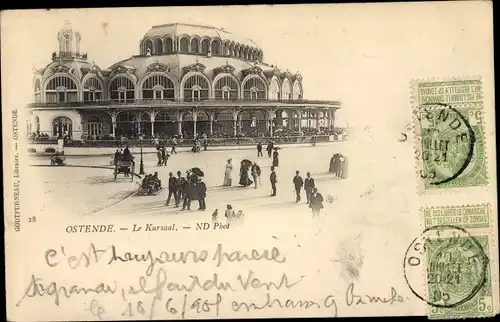 Ak Ostende Ostende Westflandern, der Kursaal