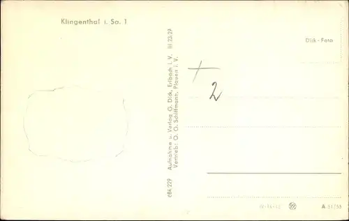 Ak Klingenberg im Erzgebirge Sachsen, Teilansicht