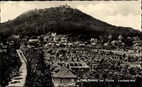 Ak Klein Biesnitz Görlitz Sachsen, Gesamtansicht, Landeskrone