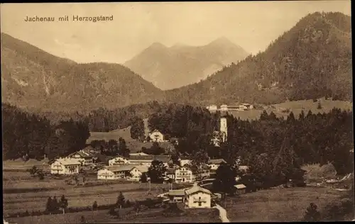 Ak Jachenau in Oberbayern, Teilansicht, Herzogstand