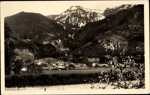 Ak Staudach Egerndach in Oberbayern, Gesamtansicht, Hochgern