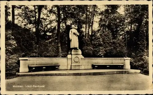 Ak Weimar in Thüringen, Liszt-Denkmal