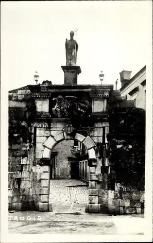 Ak Trogir Kroatien, Tor, Eingang, Statue