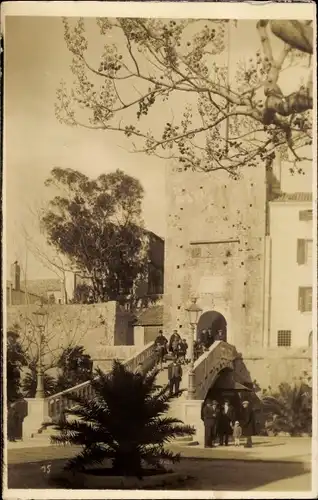 Foto Ak Korčula Curzola Kurzel Kroatien, Turm, Besucher, Brücke