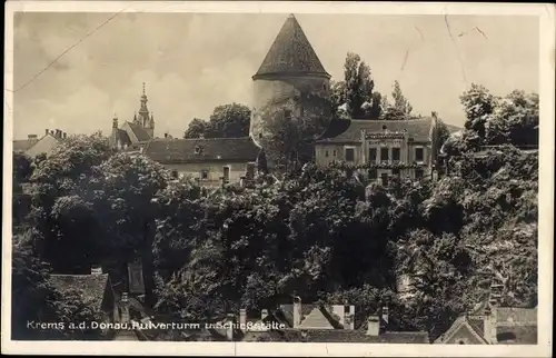 Ak Krems an der Donau in Niederösterreich, Pulverturm, Schießstätte