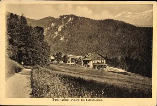 Ak Semmering in Niederösterreich, Meierei des Südbahnhotels