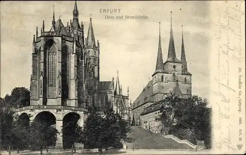 Ak Erfurt in Thüringen, Dom, Severikirche