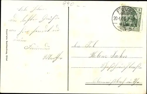 Ak Erfurt in Thüringen, Panorama