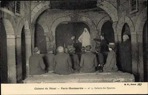 Ak Paris XVIII Montmartre, Cabaret du Néant, Galerie des Spectres