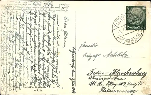 Ak Sitzendorf Schwarzatal, Panorama, Pocherrand