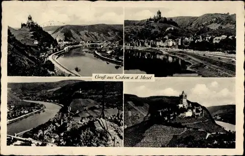 Ak Cochem an der Mosel, Schloss, Panorama