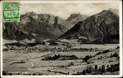Ak Oberstdorf im Oberallgäu, Panorama