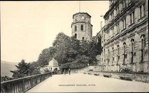 Ak Heidelberg am Neckar, Schloss, Altan