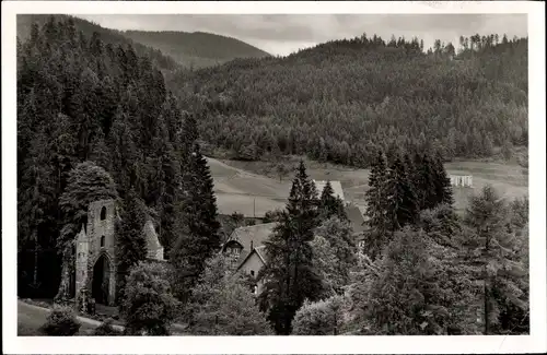 Ak Oppenau im Schwarzwald, Klosterruine Allerheiligen, Denkmal
