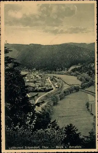 Ak Sitzendorf in Thüringen, Gesamtansicht, Annafels