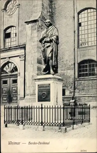 Ak Weimar in Thüringen, Herder-Denkmal