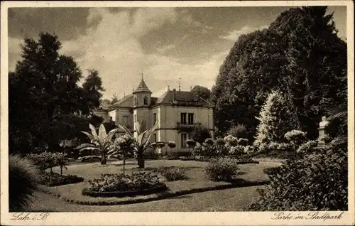 Ak Lahr im Schwarzwald Baden, Partie im Stadtpark