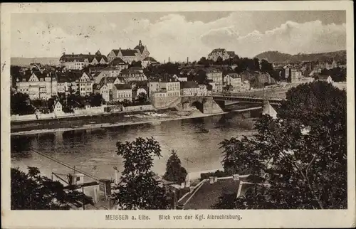 Ak Meißen an der Elbe, Blick von der Kgl. Albrechtsburg