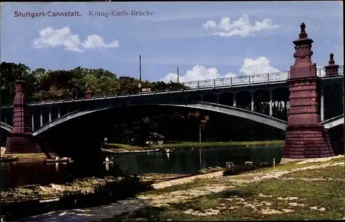 Ak Stuttgart Cannstatt in Baden Württemberg, Die König Karls Brücke